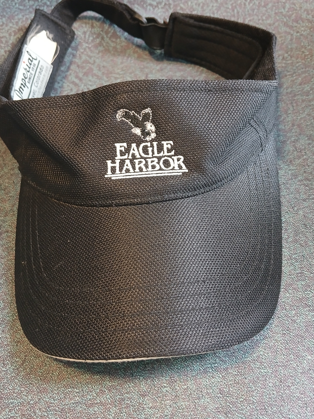 Men's Eagle Harbor Black Golf Visor Cap